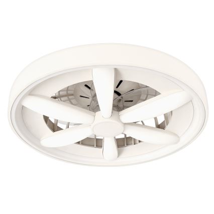 LED RGBW Stmívatelné stropní svítidlo s ventilátorem MALAWI LED/48W/230V 3000-6500K bílá + dálkové ovládání