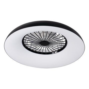 LED RGBW Stmívatelné stropní svítidlo s ventilátorem PLAVE PAN LED/48W/230V 3000-6500K pr. 60 cm černá + dálkové ovládání