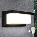 LED RGBW Stmívatelné venkovní nástěnné svítidlo NEELY 1xE27/12W/230V 2700-6500K IP54 černá
