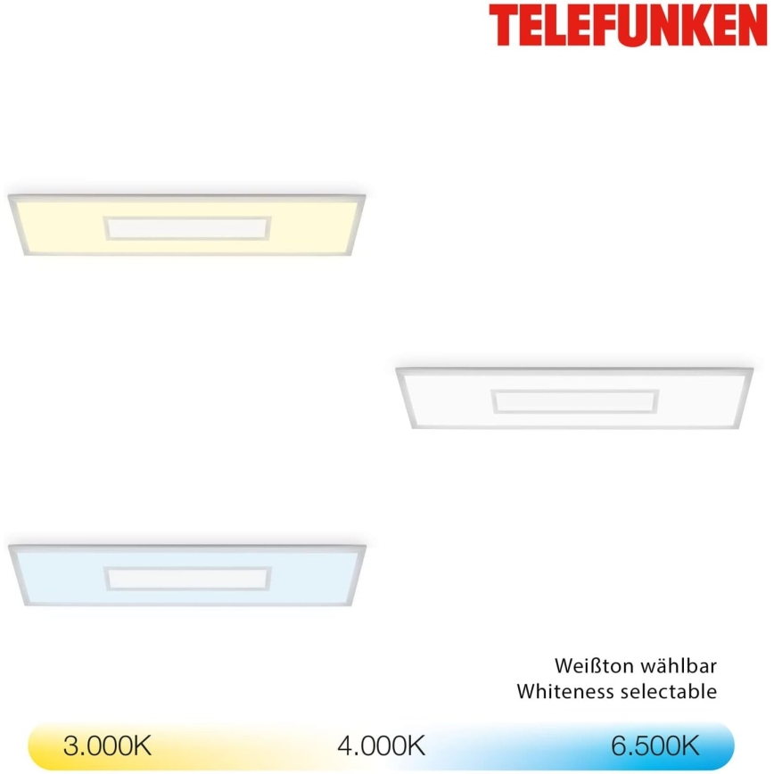 LED RGBW Stmívatelný panel LED/20W/230V 3000-6500K 25x100 cm stříbrná + dálkové ovládání