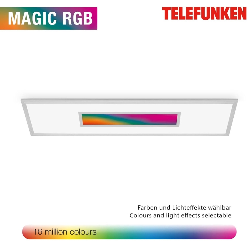 LED RGBW Stmívatelný panel LED/20W/230V 3000-6500K 25x100 cm stříbrná + dálkové ovládání