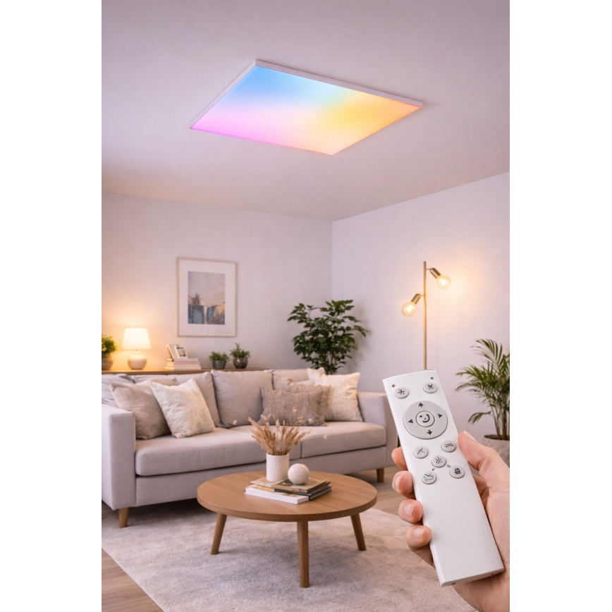 LED RGBW Stmívatelný přisazený panel LED/24W/230V 2700-6500K bílá + dálkové ovládání