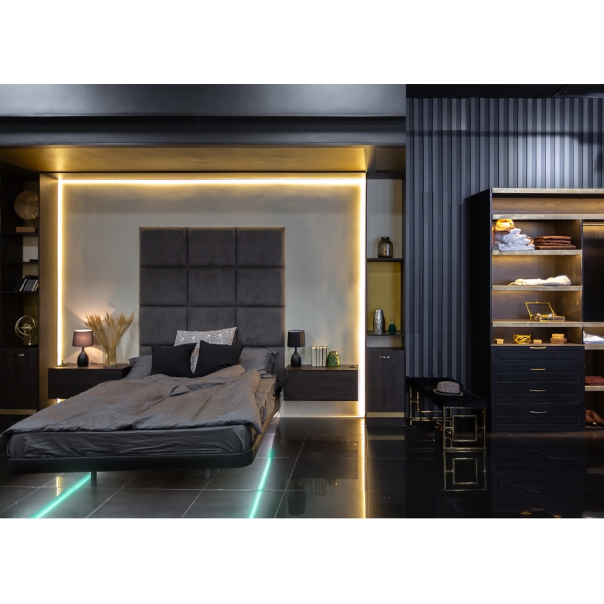 LED RGBW Stmívatelný pásek LED/17W/230V 5m 3000-6000K IP44 Wi-Fi Tuya