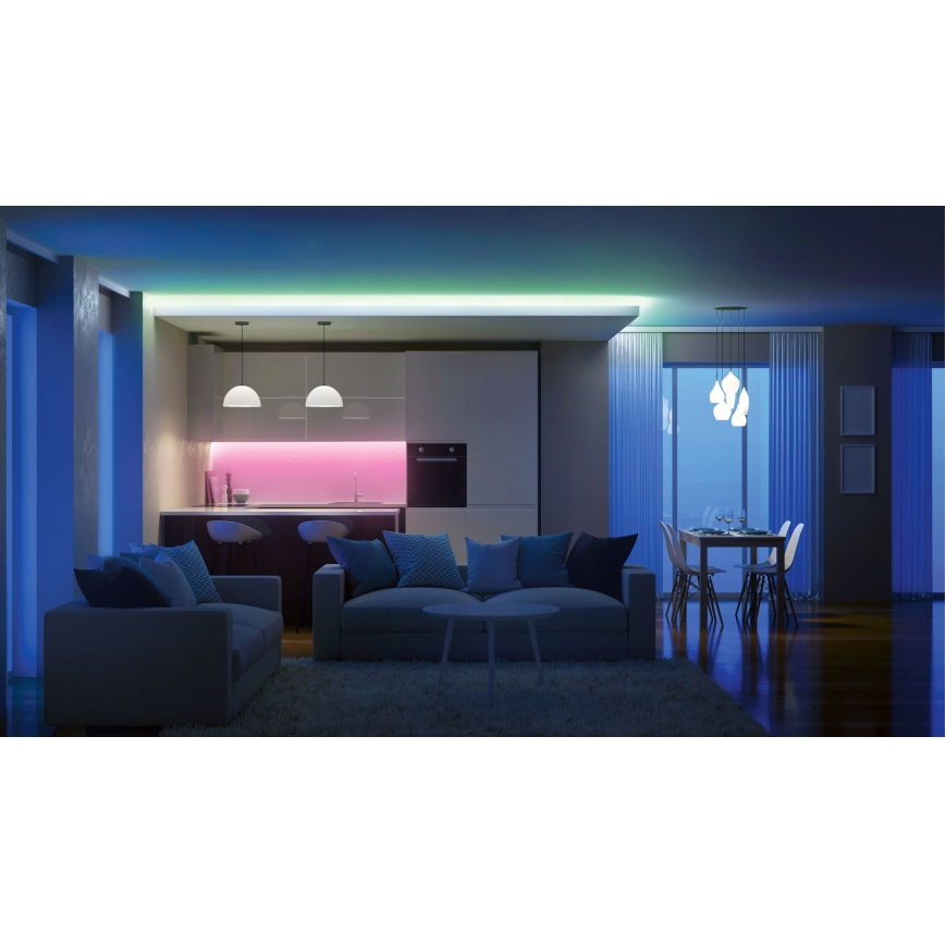 LED RGBW Stmívatelný pásek LED/17W/230V 5m 3000-6000K IP44 Wi-Fi Tuya