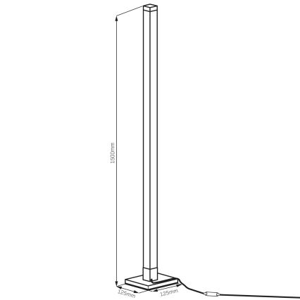 LED RGBW Stmívatelná stojací lampa MAGICAL LED/7W/230V + dálkové ovládání