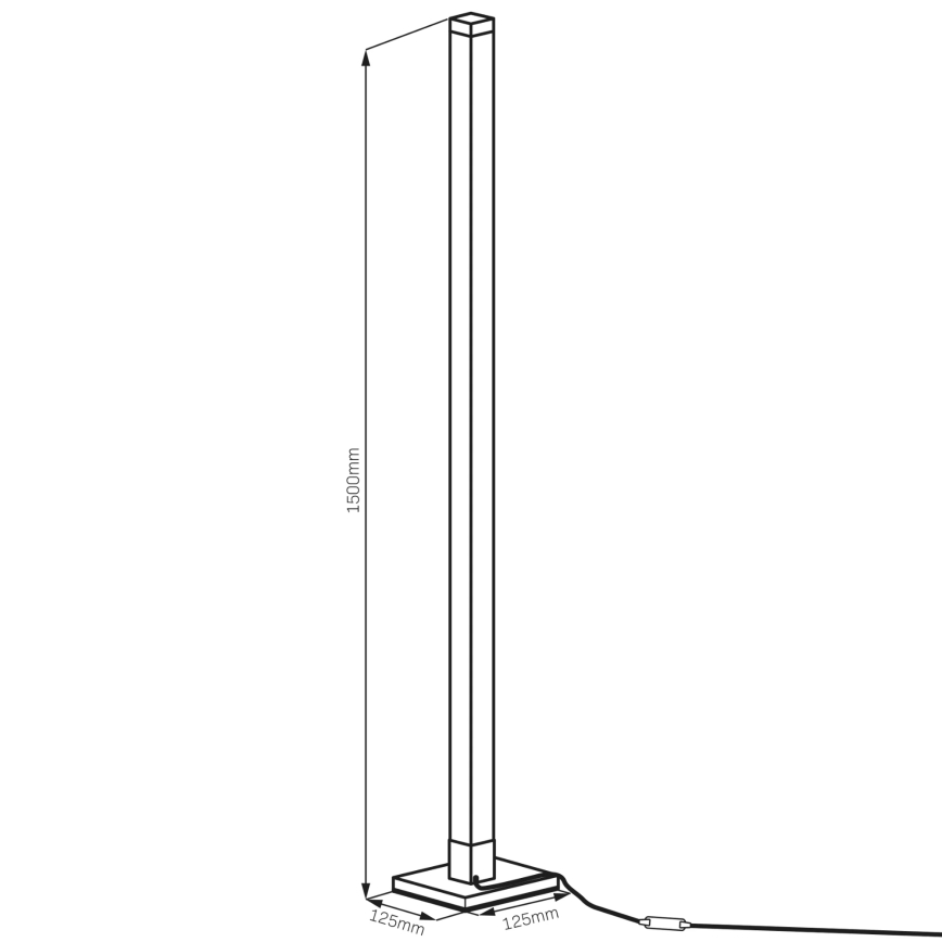 LED RGBW Stmívatelná stojací lampa MAGICAL LED/7W/230V + dálkové ovládání
