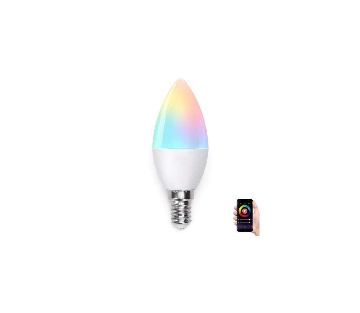 Aigostar LED RGBW Žárovka C37 E14/7W/230V 3000-6500K Wi-Fi - Aigostar AI0048