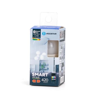 LED RGBW Stmívatelná žárovka MESH Smart G45 E27/4,9W/230V 2700-6500K - Aigostar