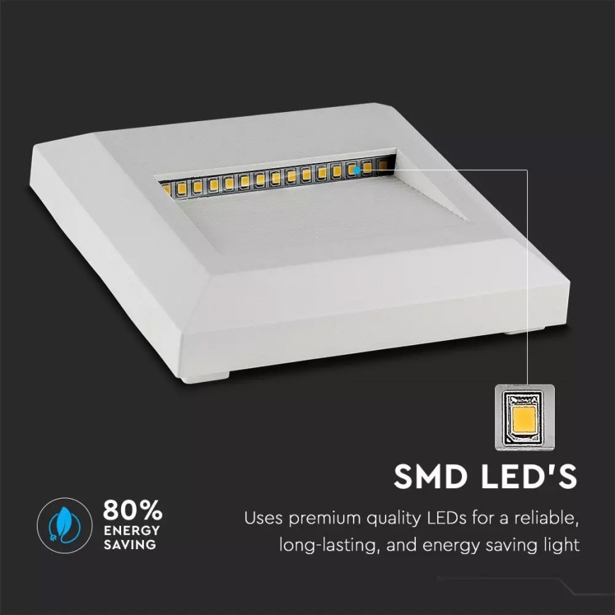 LED Schodišťové svítidlo 1xLED/2W/230V 3000K IP65