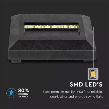 LED Schodišťové svítidlo 1xLED/2W/230V 4000K IP65