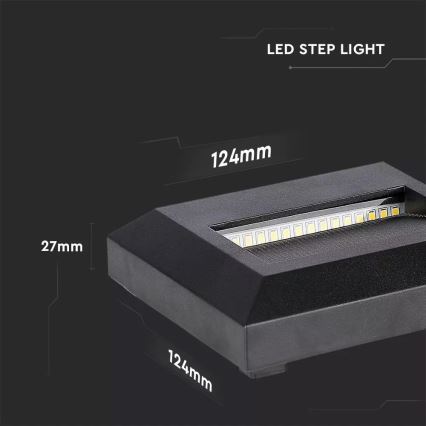 LED Schodišťové svítidlo 1xLED/2W/230V 4000K IP65