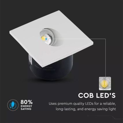 LED Schodišťové svítidlo 1xLED/3W/230V 3000K