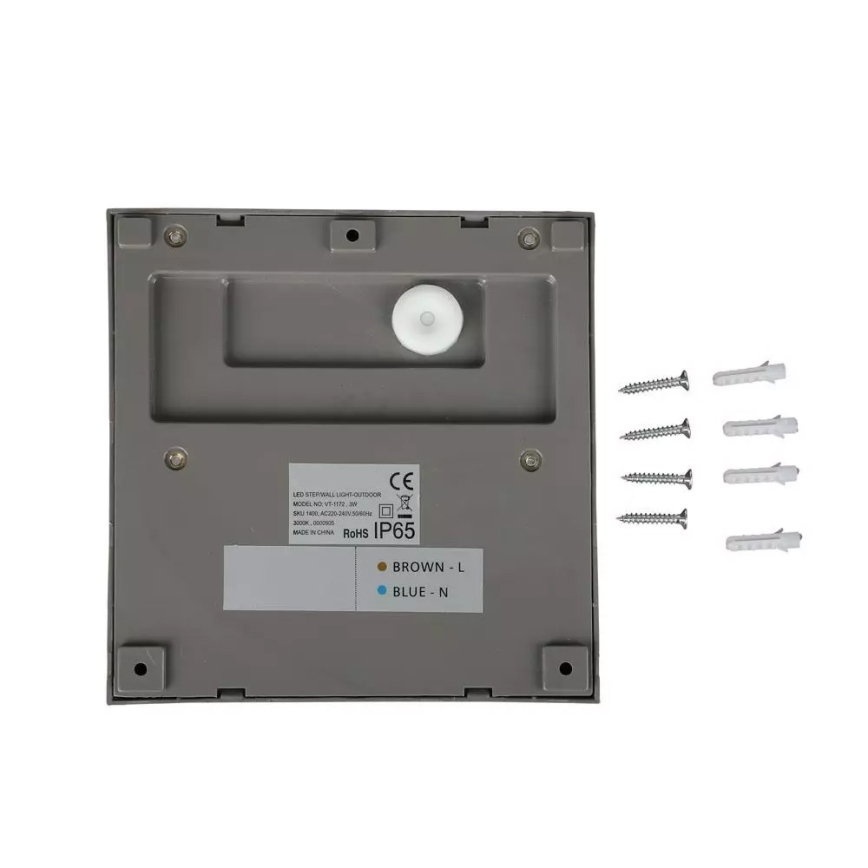 LED Schodišťové svítidlo 1xLED/3W/230V 3000K IP65