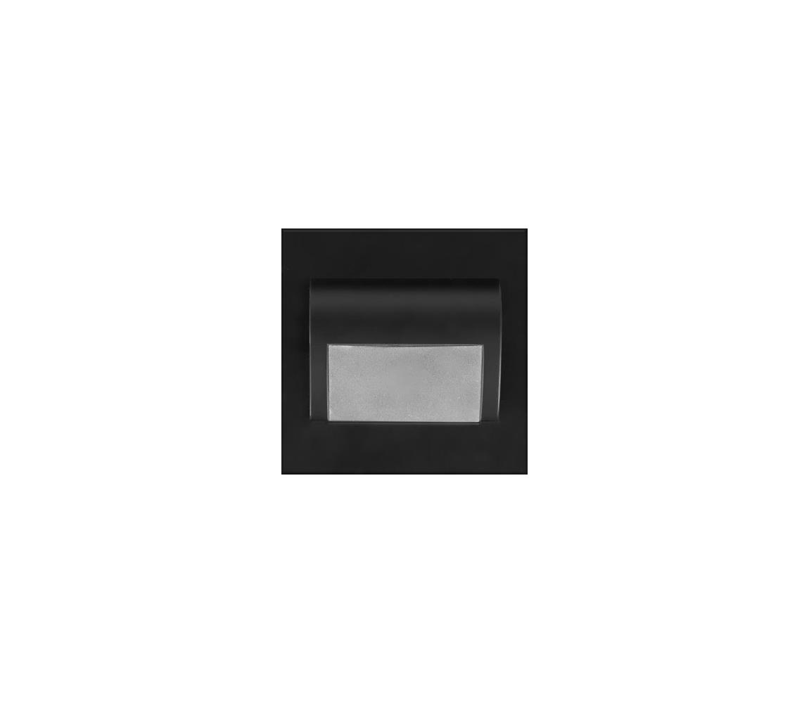 ProVero LED Schodišťové svítidlo DECORUS LED/1,2W/12V 3000K černá 