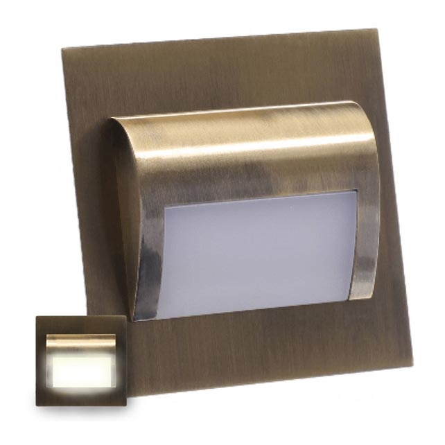 LED Schodišťové svítidlo DECORUS LED/1,2W/12V 4000K mosaz
