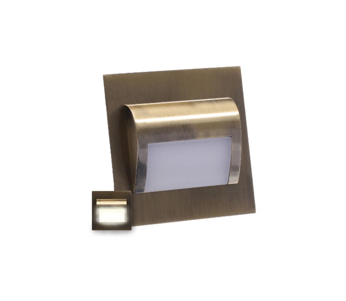 Illumaxx LED Schodišťové svítidlo DECORUS LED/1,2W/12V 4000K mosaz OS0008