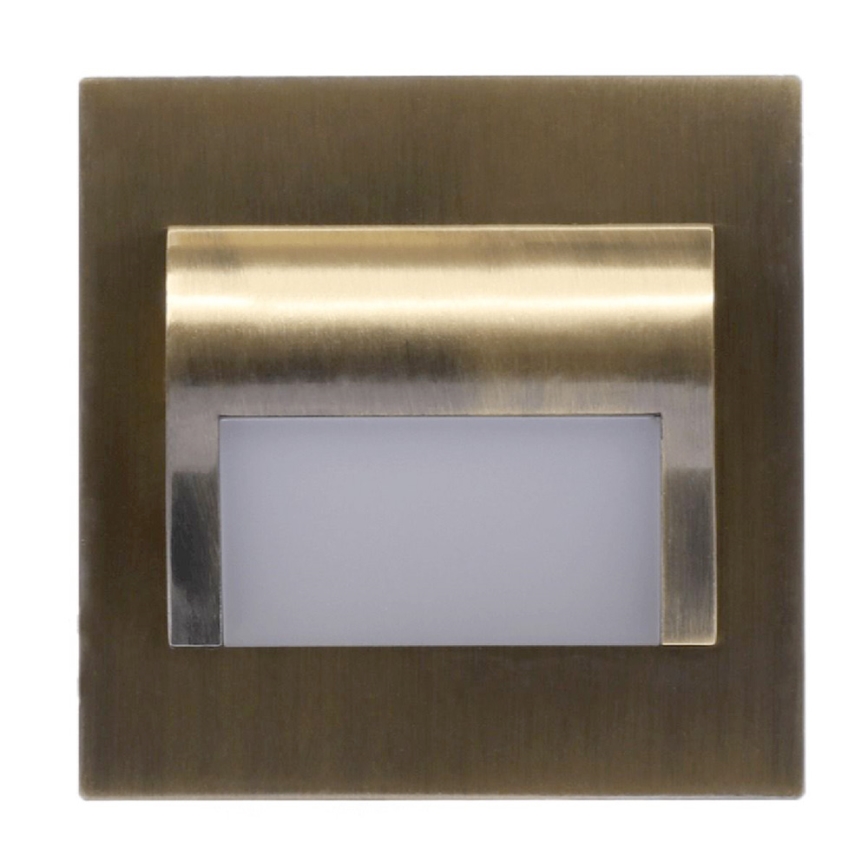 LED Schodišťové svítidlo DECORUS LED/1,2W/12V 4000K mosaz