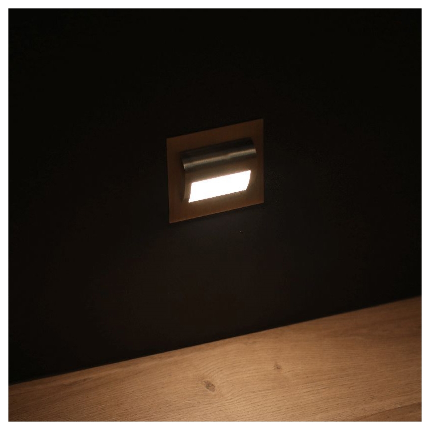 LED Schodišťové svítidlo DECORUS LED/1,2W/12V 4000K mosaz