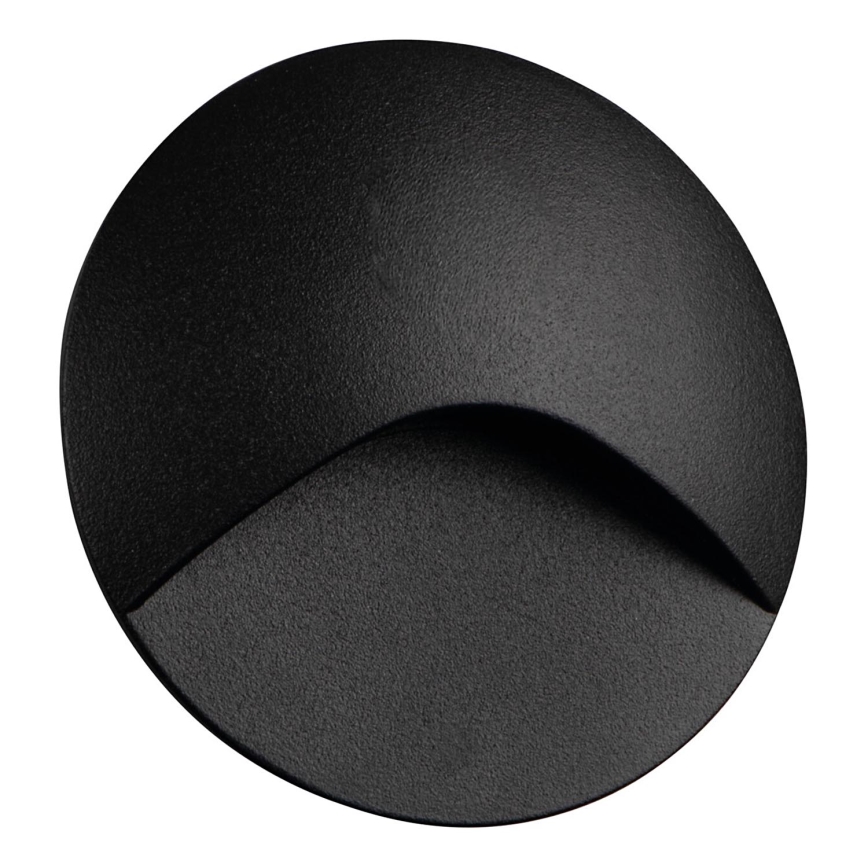 LED Schodišťové svítidlo EXIN LED/2,5W/230V 4000K IP65 černá kulatý