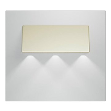 LED schodišťové svítidlo GAMA 3xLED/0,24W/12V satina 6000K LED schodišťové svítidlo GAMA 3xLED/0,24W/12V satina 6000K