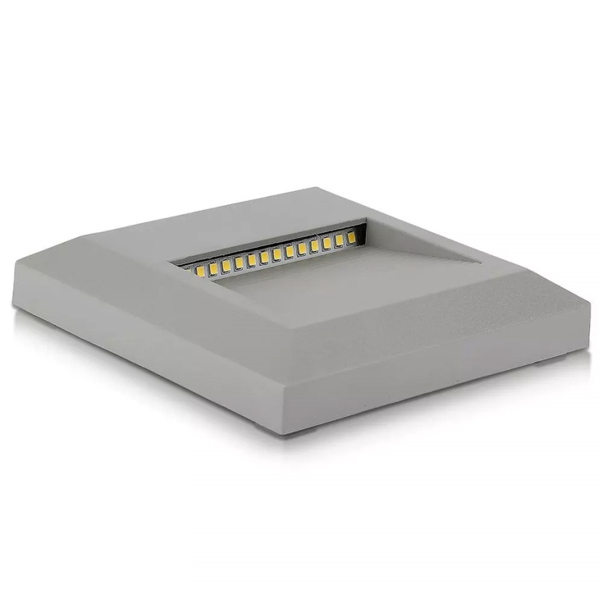 LED Schodišťové svítidlo LED/2W/100-240V 4000K IP65 šedá