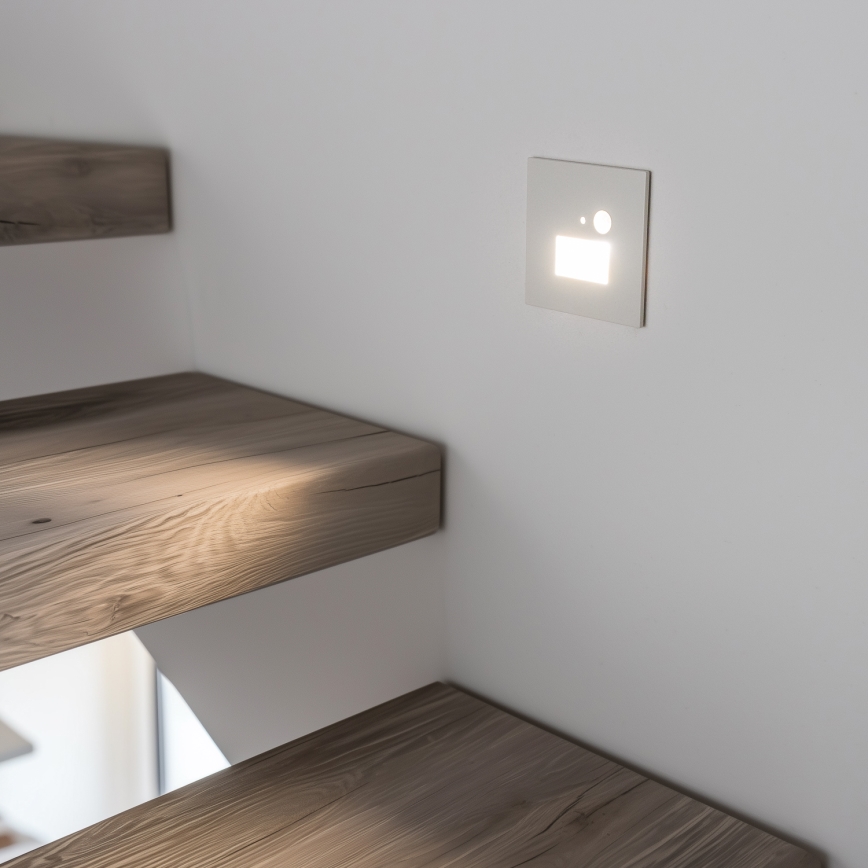 LED Schodišťové svítidlo s pohybovým senzorem LED/1,5W/230V 3000K/4000K/6500K