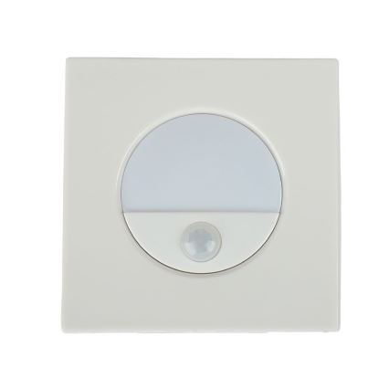 LED Schodišťové svítidlo s pohybovým senzorem LED/3W/230V 4000K bílá
