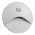 LED Schodišťové svítidlo se senzorem pohybu a soumraku EXIN LED/2,5W/230V 4000K IP65 bílá kulatý