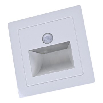 LED Schodišťové svítidlo se senzorem pohybu a soumraku LED/3W/230V 3000K bílá