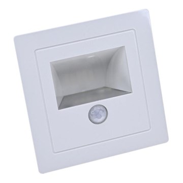 LED Schodišťové svítidlo se senzorem pohybu a soumraku LED/3W/230V 6000K bílá