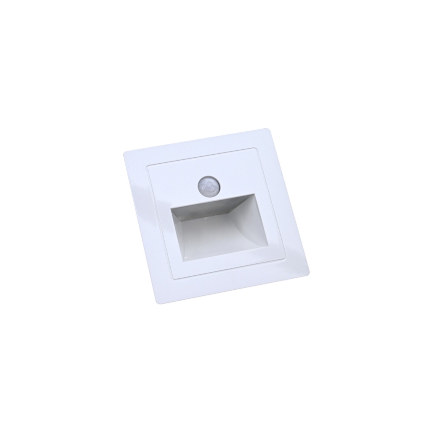 LED Schodišťové svítidlo se senzorem pohybu a soumraku LED/3W/230V 6000K bílá