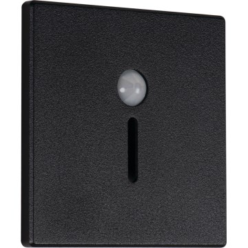 LED Schodišťové svítidlo se senzorem pohybu a soumraku MAGNIK LED/1,7W/230V 2700/3300/3900/4600/5700K černá hranatý