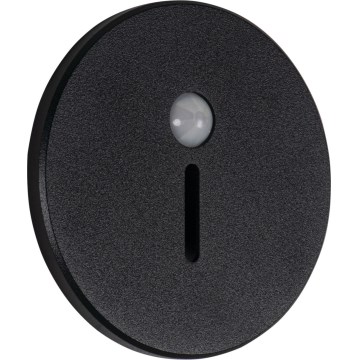 LED Schodišťové svítidlo se senzorem pohybu a soumraku MAGNIK LED/1,7W/230V 2700/3300/3900/4600/5700K černá kulatý