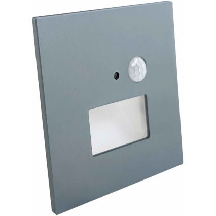 LED Schodišťové svítidlo se senzorem pohybu a soumraku LED/1,5W/230V 3000/4000/6000K antracit