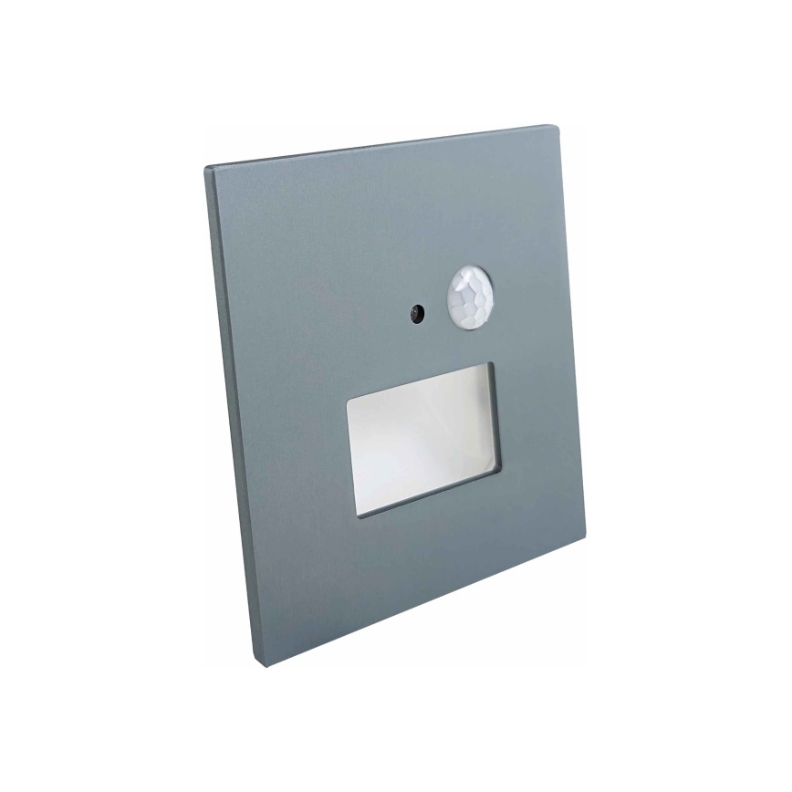 LED Schodišťové svítidlo se senzorem pohybu a soumraku LED/1,5W/230V 3000/4000/6000K antracit