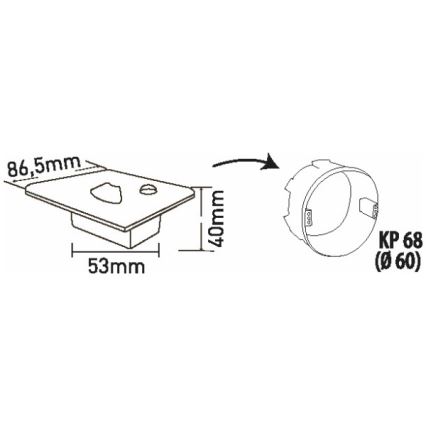 LED Schodišťové svítidlo se senzorem pohybu a soumraku LED/1,5W/230V 3000/4000/6000K černá