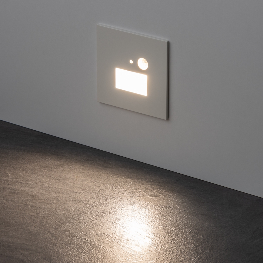 LED Schodišťové svítidlo se senzorem pohybu a soumraku LED/1,5W/230V 3000/4000/6000K bílá