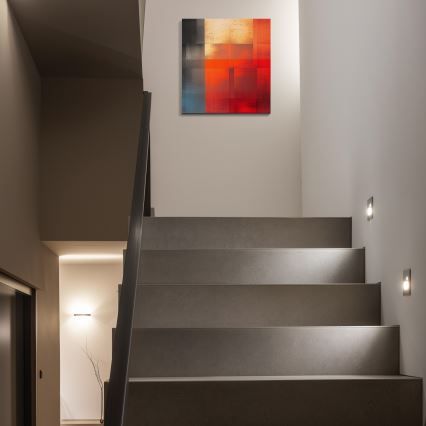 LED Schodišťové svítidlo se senzorem pohybu a soumraku LED/1,5W/230V 3000/4000/6000K stříbrná
