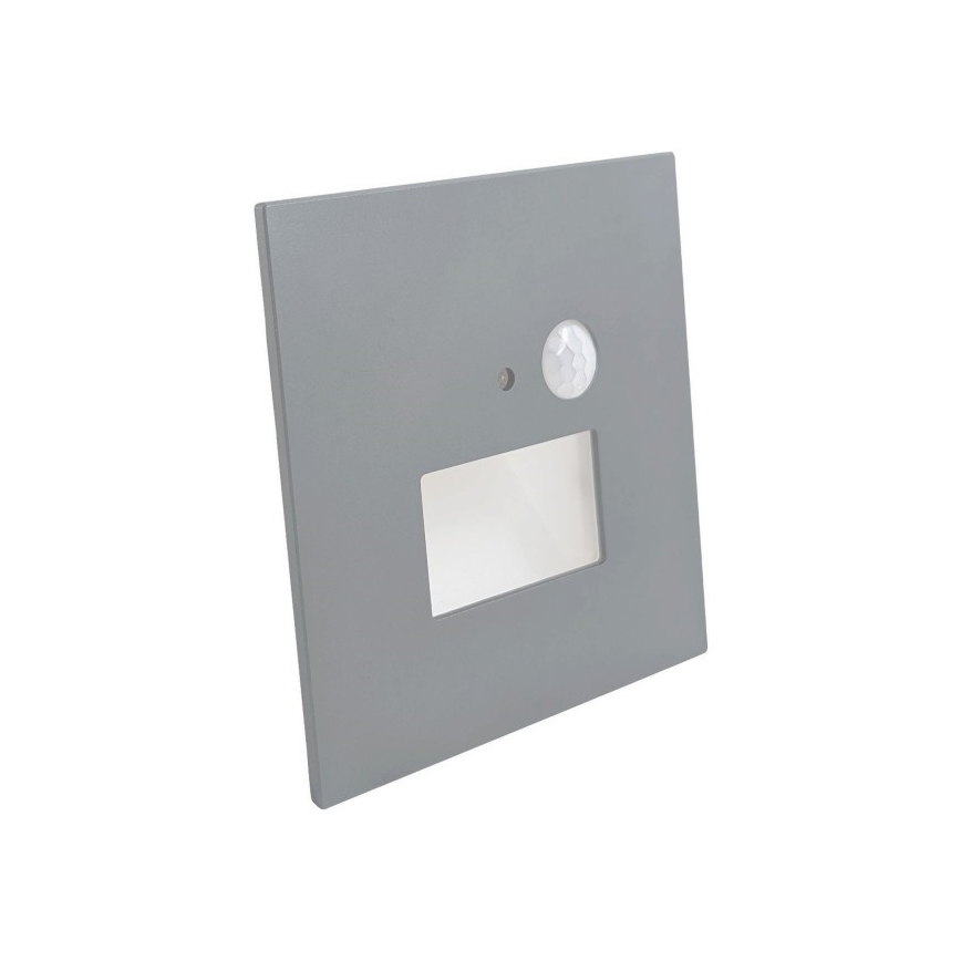 LED Schodišťové svítidlo se senzorem pohybu a soumraku LED/1,5W/230V 3000/4000/6000K stříbrná