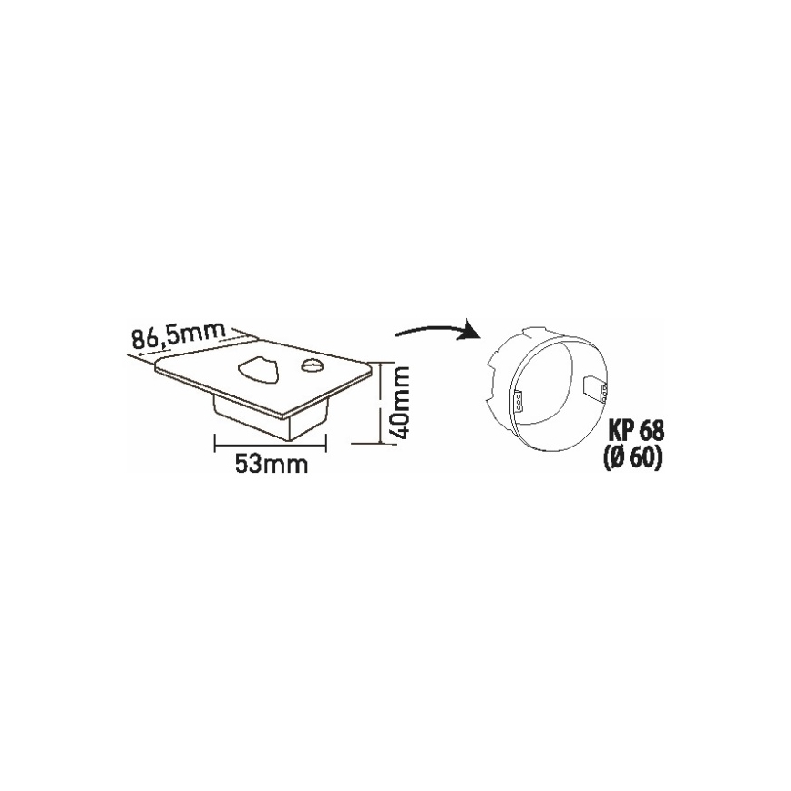 LED Schodišťové svítidlo se senzorem pohybu a soumraku LED/1,5W/230V 3000/4000/6000K stříbrná