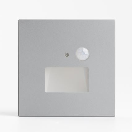 LED Schodišťové svítidlo se senzorem pohybu a soumraku LED/1,5W/230V 3000/4000/6500K stříbrná