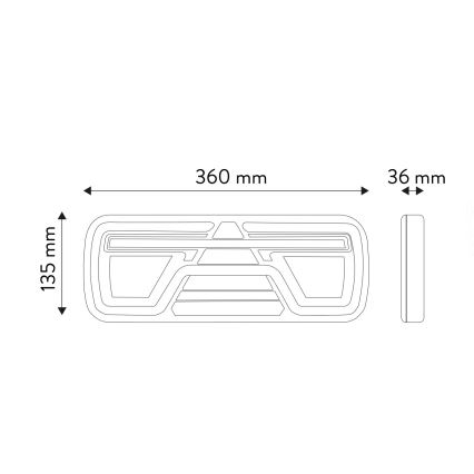 LED Sdružené světlo s dynamickým blinkrem LED/10-30V IP67 levé