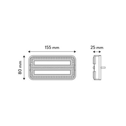 LED Sdružené světlo s dynamickým blinkrem LED/12-24V IP65