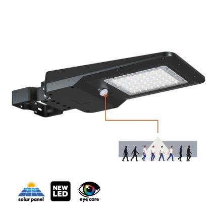 LED Solární pouliční lampa se senzorem STREET LED/20W/7,4V 3000/4000/6000K IP65 5400 mAh