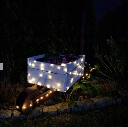 LED Solární dekorační řetěz 100xLED/1,2V 800 mAh 7 m IP44 černá