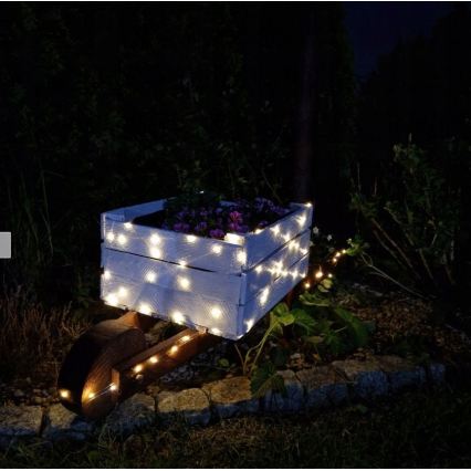 LED Solární dekorační řetěz 200xLED/1,2V 800 mAh 12 m IP44 černá