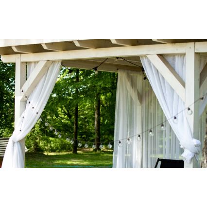 LED Solární dekorační řetěz 30xLED/8 funkcí 500 mAh 10,6 m IP67 teplá bílá