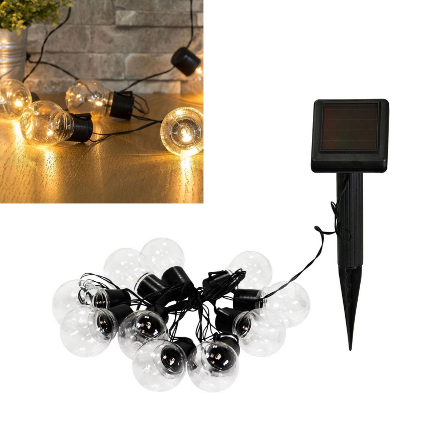 LED Solární dekorační řetěz LED/1,2V 300 mAh 3,8 m IP44