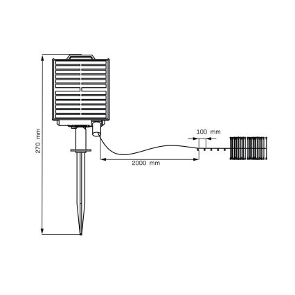 LED Solární dekorační řetěz LED/3,7V 1800 mAh 10 m IP44 + dálkové ovládání