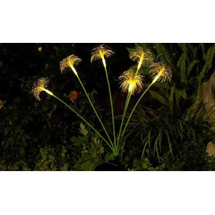 LED Solární dekorační svítidlo se senzorem 6xLED/1,2V 3000K 77 cm 600 mAh IP44